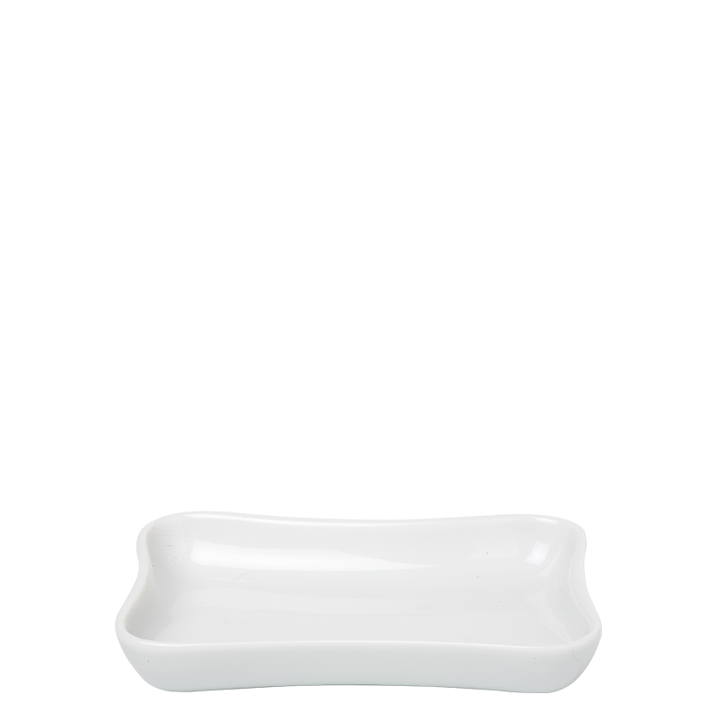 Cendrier blanc porcelaine 7 x 10 cm