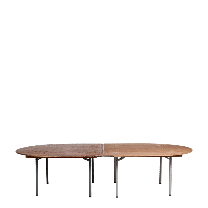 Table ovale de 150 x 300 cm