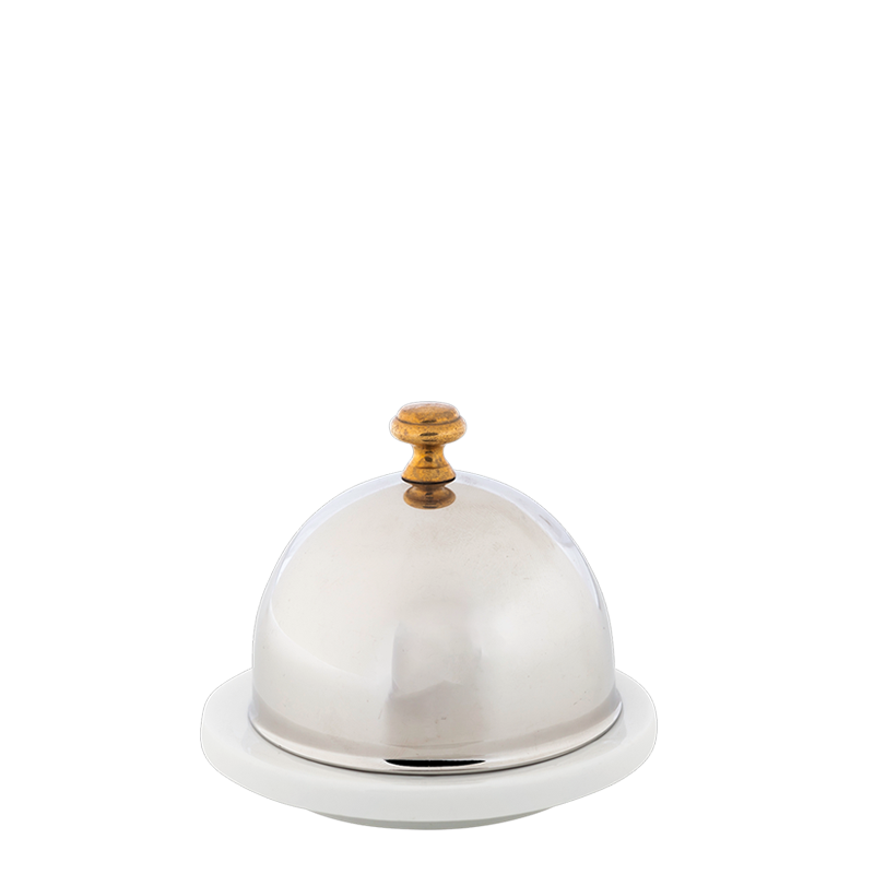 Location Beurrier porcelaine avec sa cloche en inox - Options