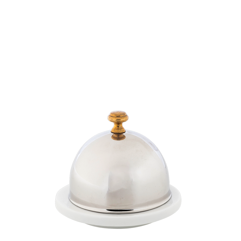 Beurrier avec couvercle cloche en Porcelaine