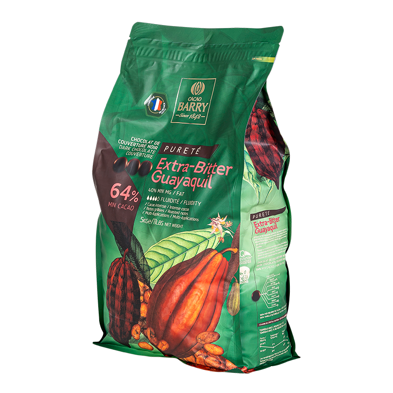 Pistoles de chocolat noir 64 % cacao 5 kgs