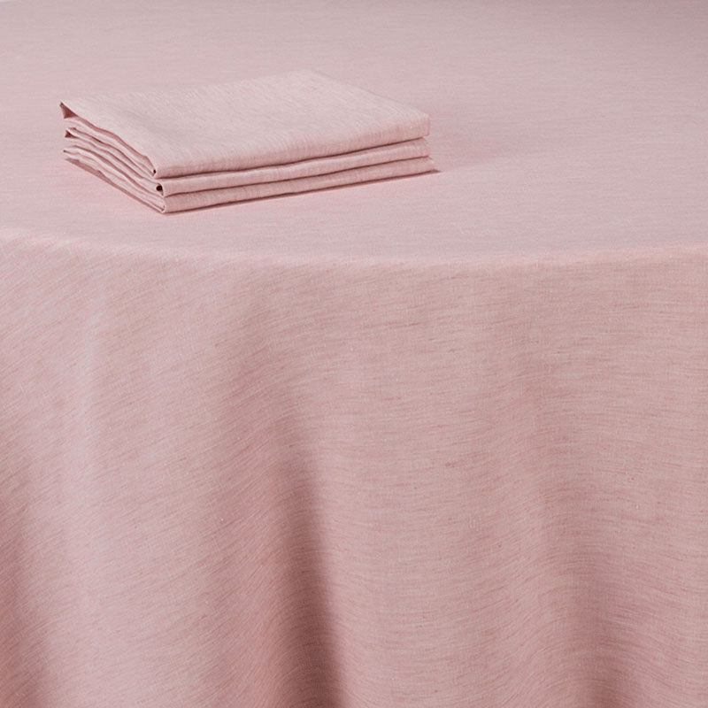 Nappe lin rose 210 x 210 cm