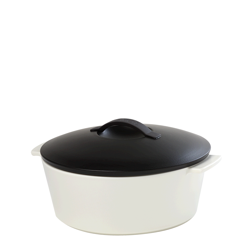 Cocotte black and white Ø 26 cm 340 cl