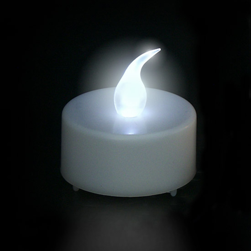 Bougie à LED blanche Ø 3,8 cm fournie avec pile