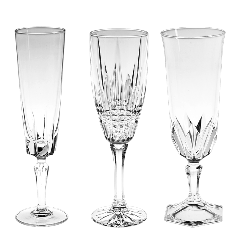 Flûte Vintage style cristal Ø 5-6 cm H 15-19 cm 10-17 cl