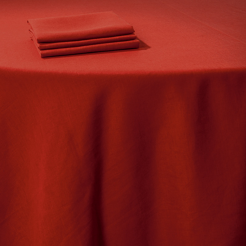 Chemin de table Lin rouge 50 x 270 cm