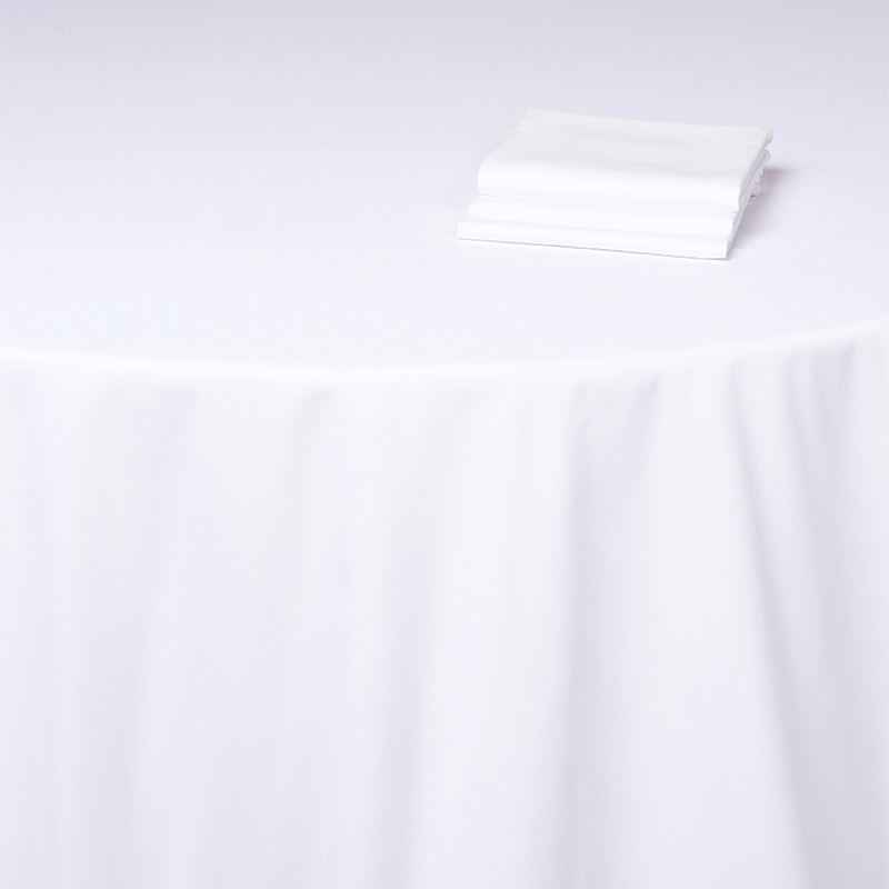 Chemin de table Alaska coton blanc uni 50 x 270 cm