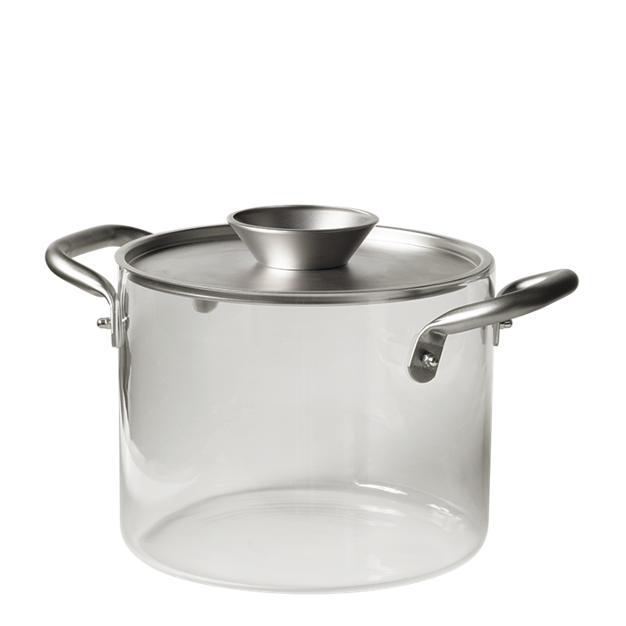 Cocotte transparente Ø 24 cm H 19,5 cm 9,5 L