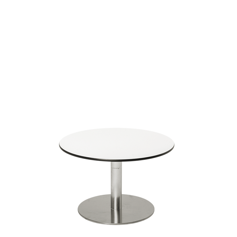 Table basse Hobby blanche Ø 60 cm H 40 cm