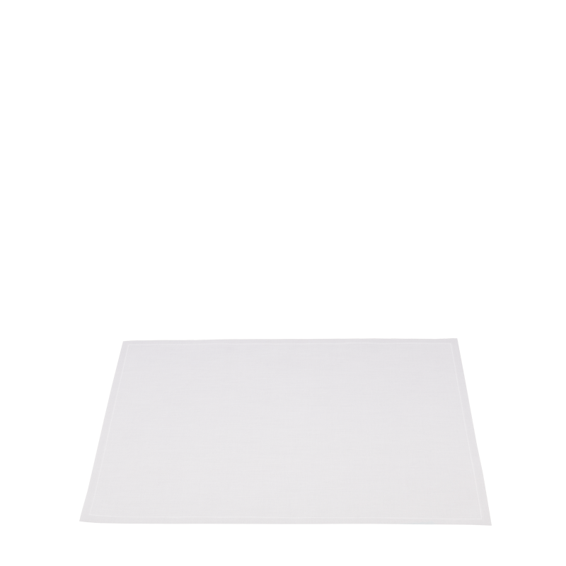 Set de table Alaska coton blanc uni 30 x 45 cm