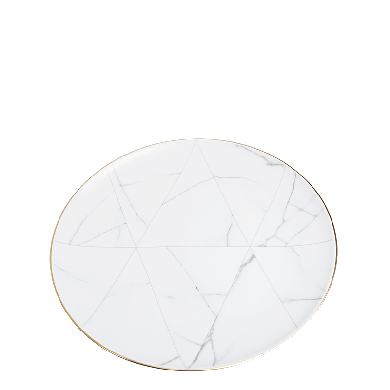 Assiette plate Marbre Filet Or Ø 28 cm