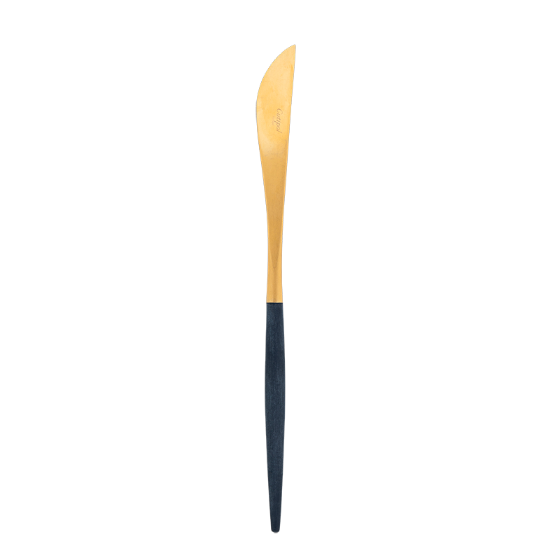 Couteau de table Cutipol bleu et or