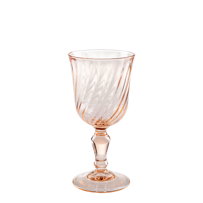 Verre à pied 14 cl vintage rose