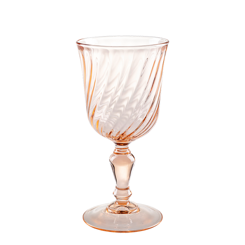 Verre à pied 18 cl vintage rose