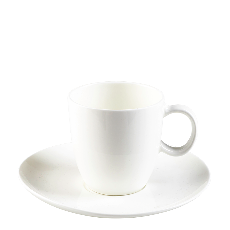 Tasse et sous-tasse à café blanche 23 cl