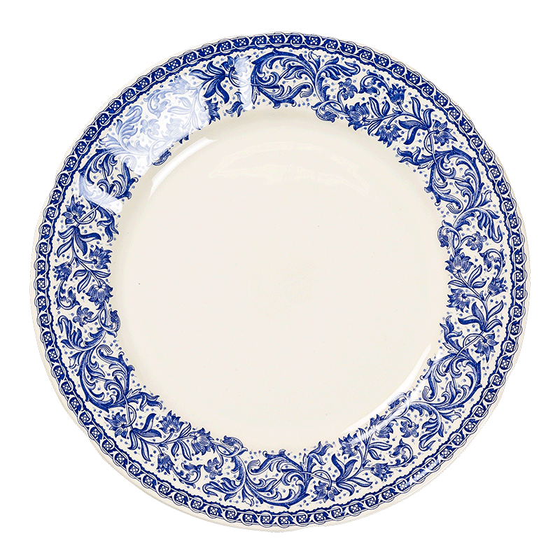 Assiette plate Gien bleue Ø 27,5 cm