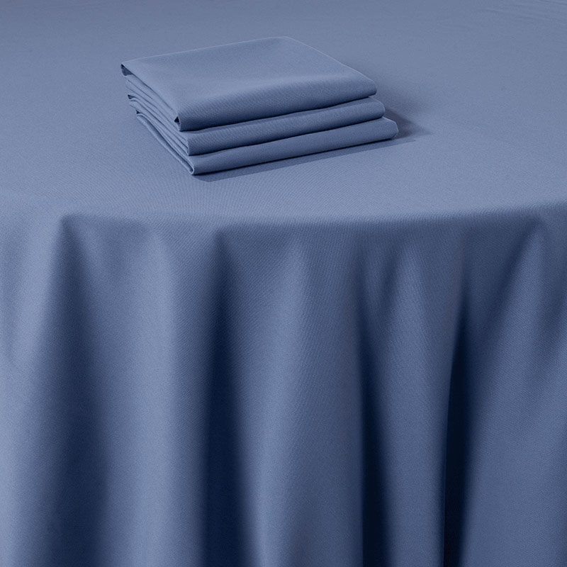 Nappe Marjorie bleu 180 x 350 cm ignifugée M1
