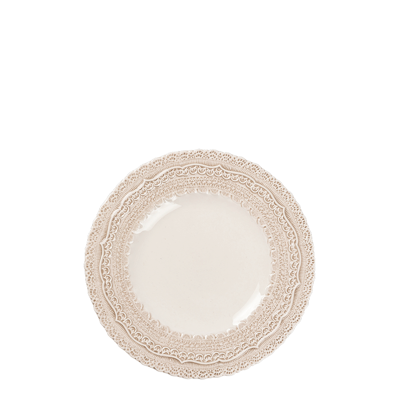 Assiette lunch Dentelle crème Ø 23 cm