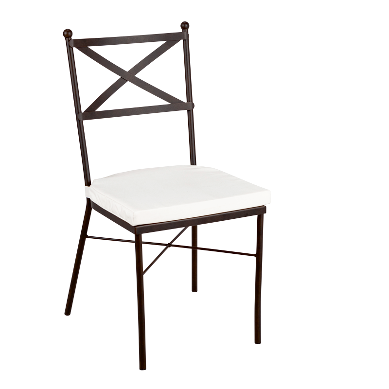 Chaise Toscane avec coussin blanc