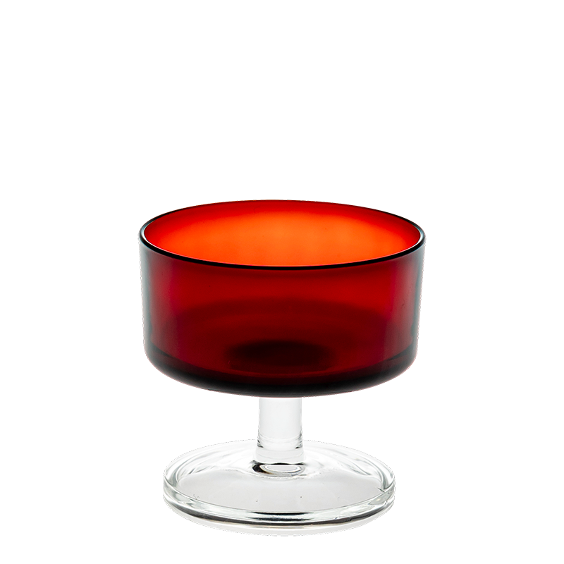 Coupe à champagne Vintage Suède Rouge 10 cl