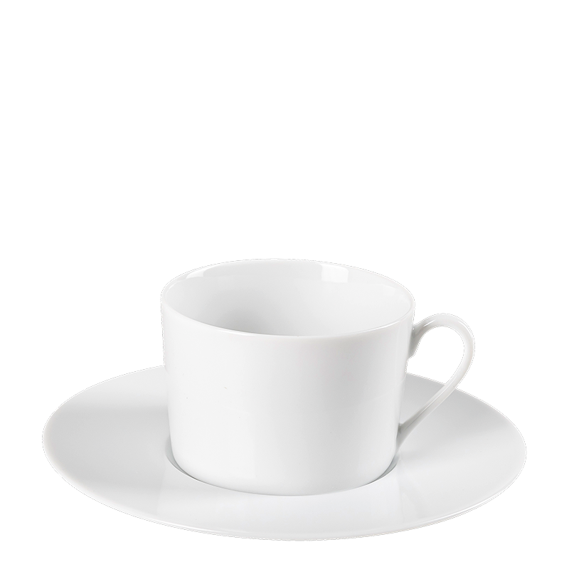 Tasse et sous-tasse à thé Plane Blanche 22 cl