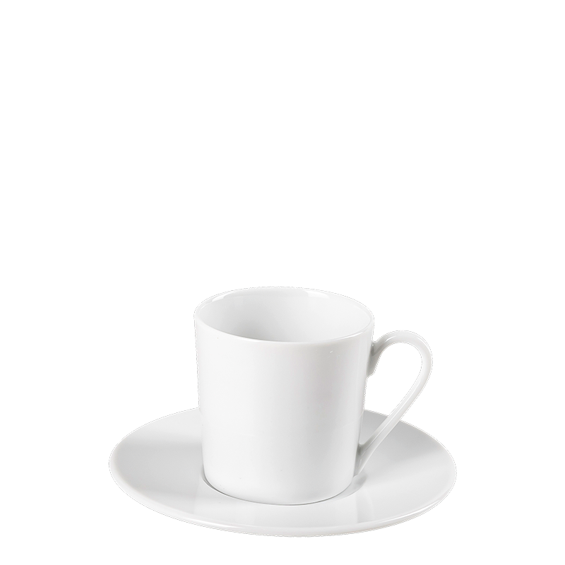 Tasse et sous-tasse à café Plane Blanche 12 cl