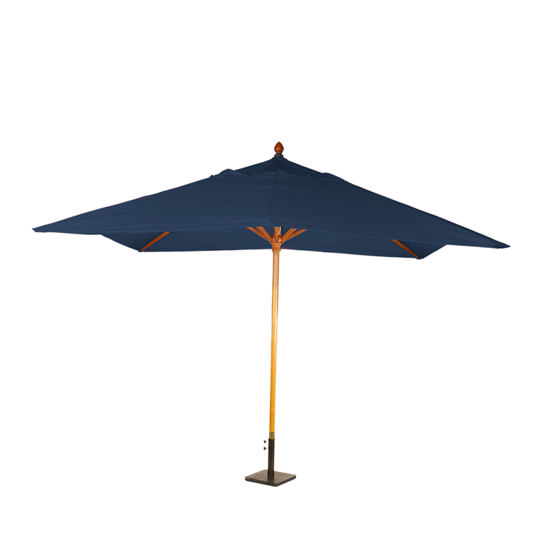 Parasol Louisiane bleu 300 x 300 cm + socle acier 30 x 30