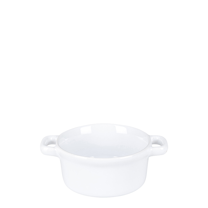 Cocotte individuelle blanche brillante Ø 10 cm 25 cl