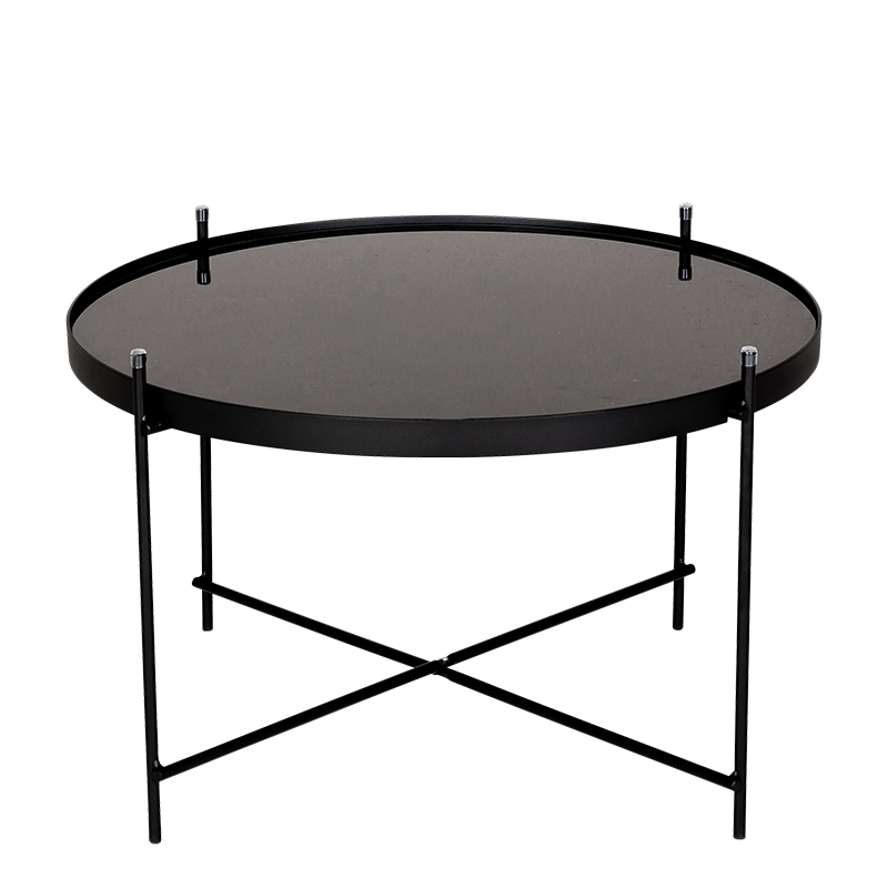 Table basse Filor noire Ø 62,5 cm H 40 cm