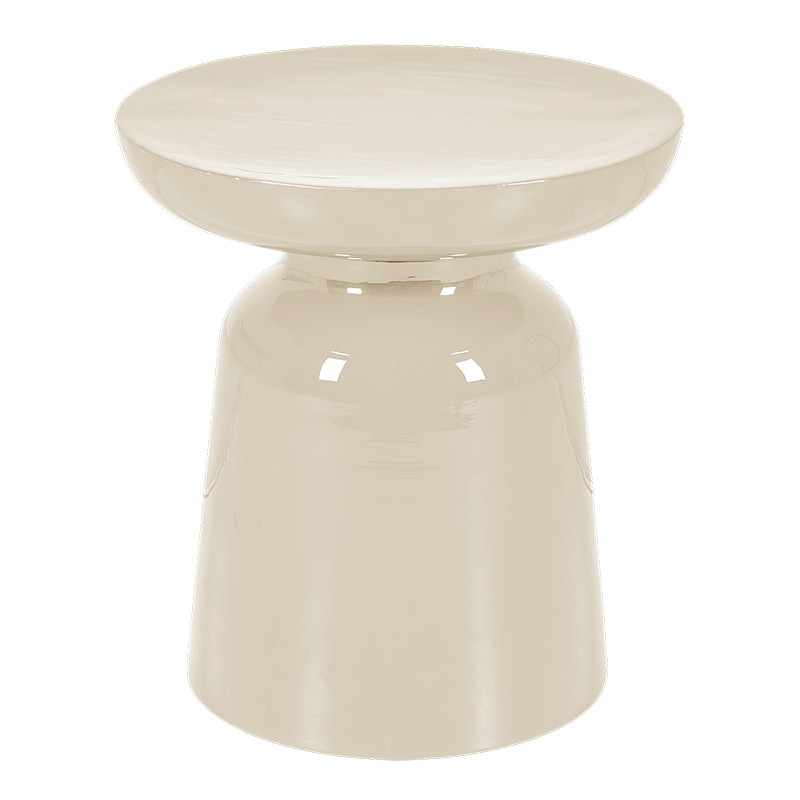 Pouf Olympe écru Ø 40 cm H 43 cm