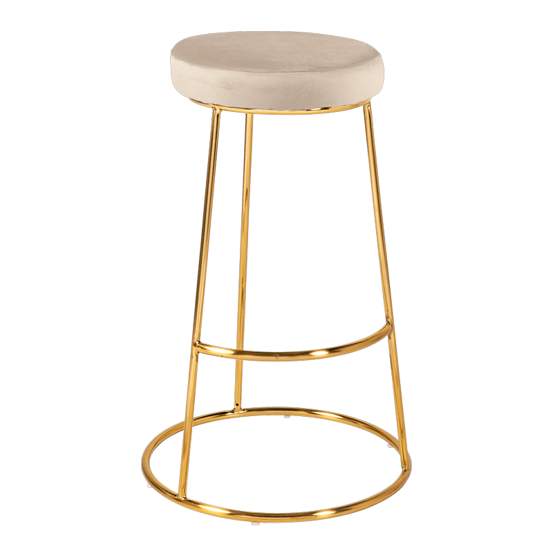 Tabouret Juliette velours blanc cassé M1 H 80 cm