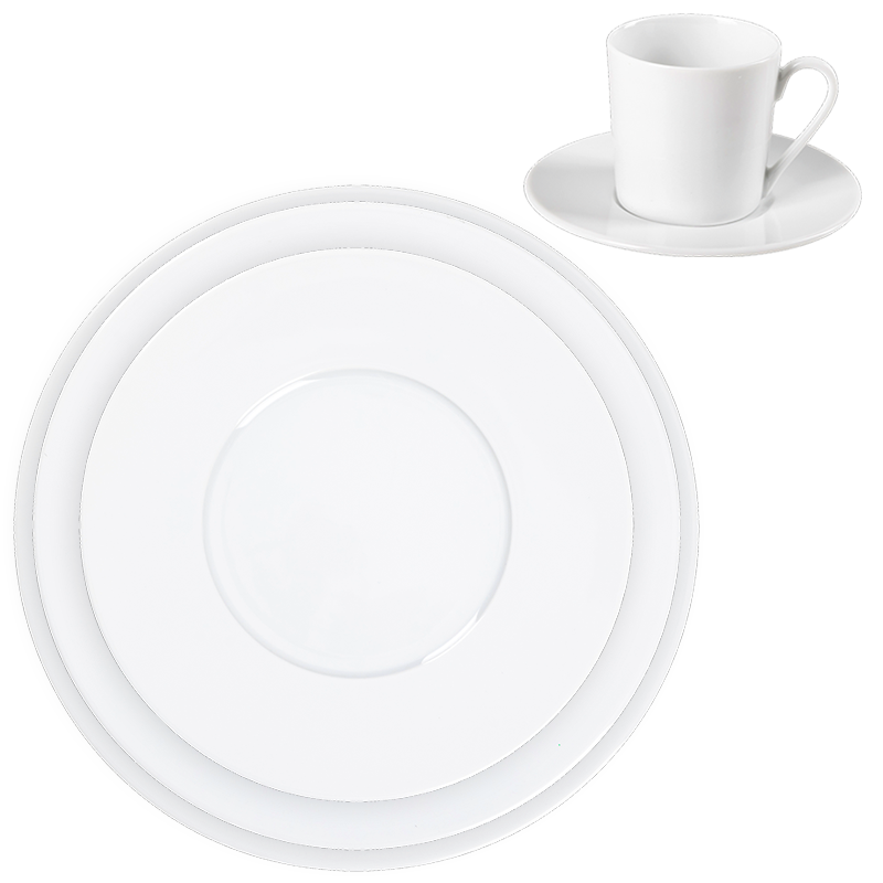 Assiettes Plane blanches