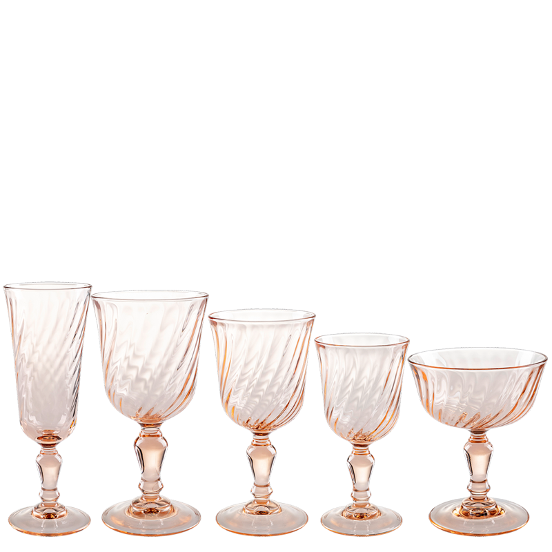 Verres Vintage rose