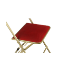 Chaise capitonnée rouge