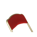 Chaise capitonnée rouge