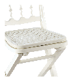 Chaise Napoléon III blanche pliante cannée