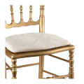 Chaise Napoléon III dorée fixe Gala blanc