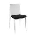 Chaise Bellini gris clair avec coussin noir