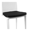 Chaise Bellini gris clair avec coussin noir