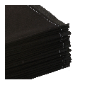 Serviettes cocktail tissu noir 20 x 20 cm (par 30)