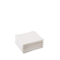 Serviettes cocktail tissu blanc 20 x 20 cm (par 30)