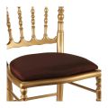 Chaise Napoléon III dorée fixe Toscane rouge Opéra