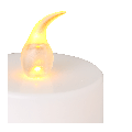 Bougie à LED ambre Ø 3,6 cm (autonomie 8 à 10h) fournie avec pile