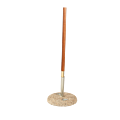 Parasol Louisiane taupe 300 x 300 cm + socle granit Ø 50 cm