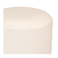 Pouf rond vinyle blanc Ø 50 cm H 45 cm