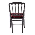 Chaise Napoléon III noire fixe Toscane Rouge Opéra