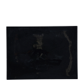Plat rectangulaire noir en verre 24 x 32 cm