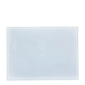 Plat rectangulaire blanc en verre 24 x 32 cm