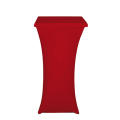Mange-debout acier carré houssé rouge 60 x 60 cm H 111 cm