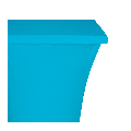 Mange-debout acier carré houssé turquoise 60 x 60 cm H 111 cm